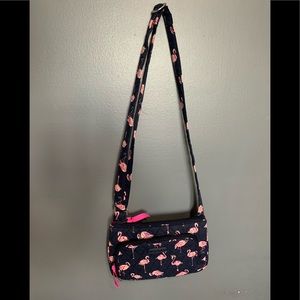 Vera Bradley Flamingo pattern little hipster purse